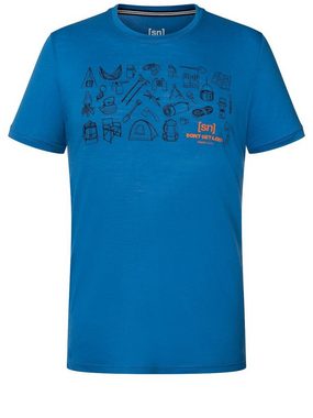 SUPER.NATURAL Print-Shirt Merino T-Shirt M DONT GET LOST TEE geruchshemmender Merino-Materialmix