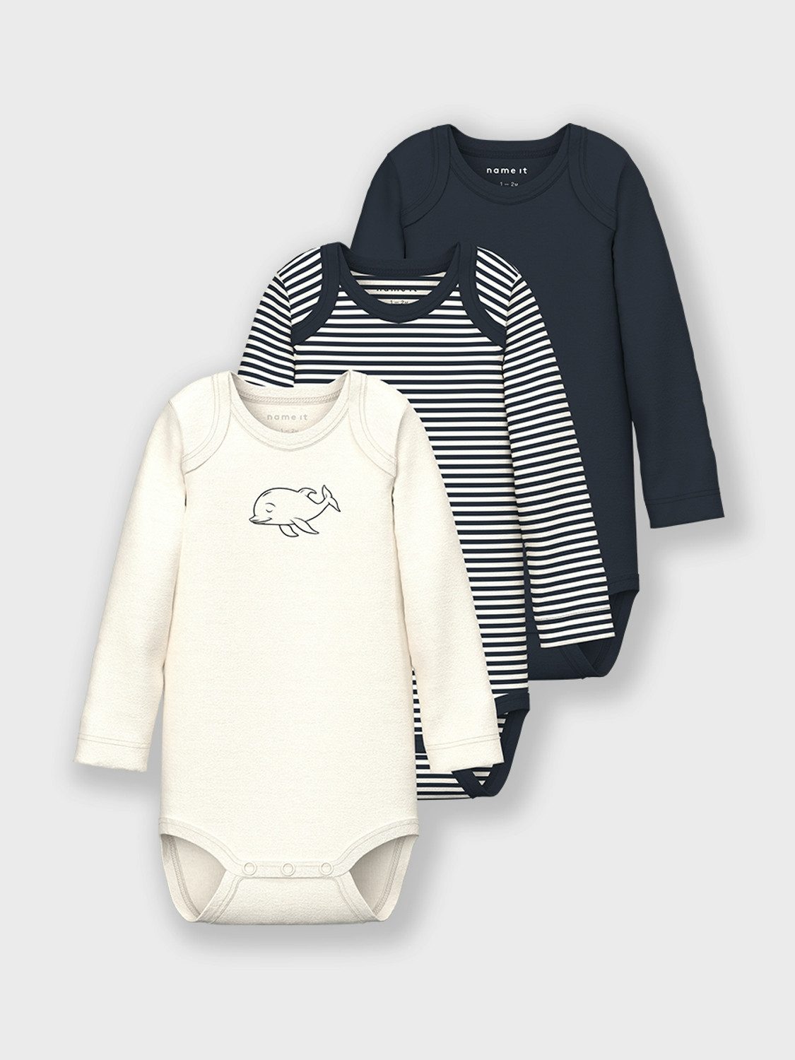 Name It Body NBNBODY 3P LS Y/D CORE 2 NOOS (Packung, 3-tlg)