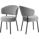 LeGer Home by Lena Gercke Esszimmerstuhl Sölve, TOPSELLER!, OTTOs Choice (Set, 2 St), Boucle Bezugsstoff, Metallgestell, Sitztiefe 48 cm