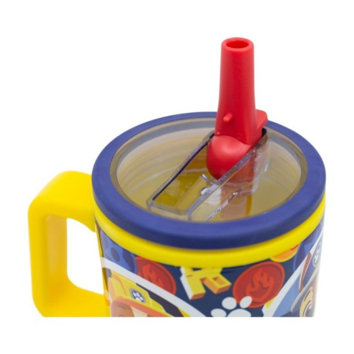 PAW PATROL Thermobecher - 640 ml Edelstahl doppelwandiger Trinkbecher mit Trinkhalm, 1-tlg., Edelstahl – Bild 4 von 4
