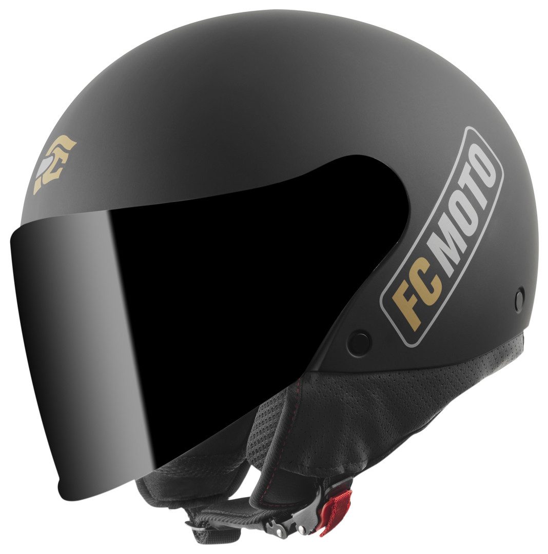 FC-Moto Motorradhelm Square-RS Jethelm, herausnehmbares Innenfutter