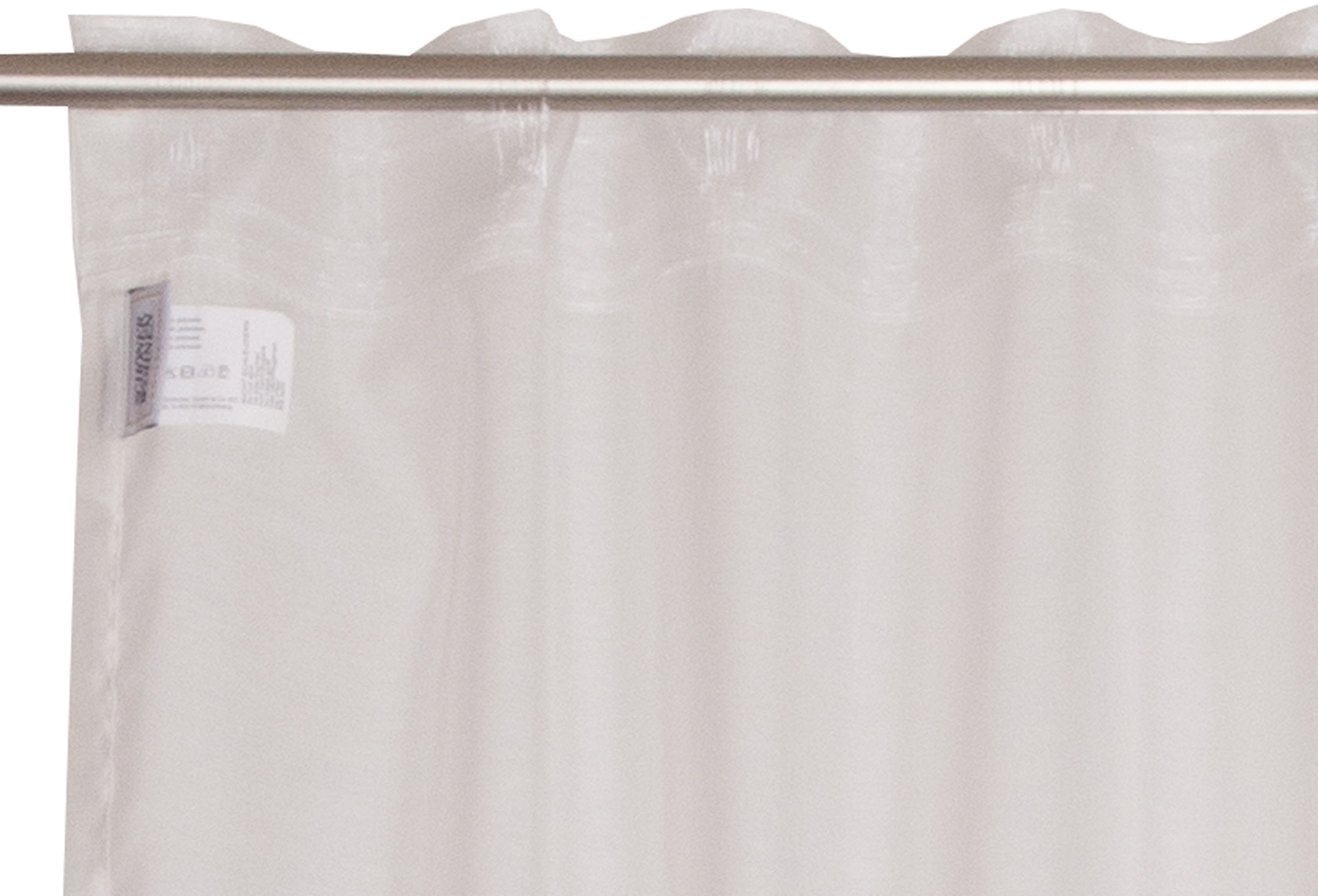 Solid, WOHNEN-Kollektion, SCHÖNER unifarbenen Vorhang (1 halbtransparent, Multifunktionsband im Look Jacquard, St), zeilosen, wollweiß/offwhite/weiß