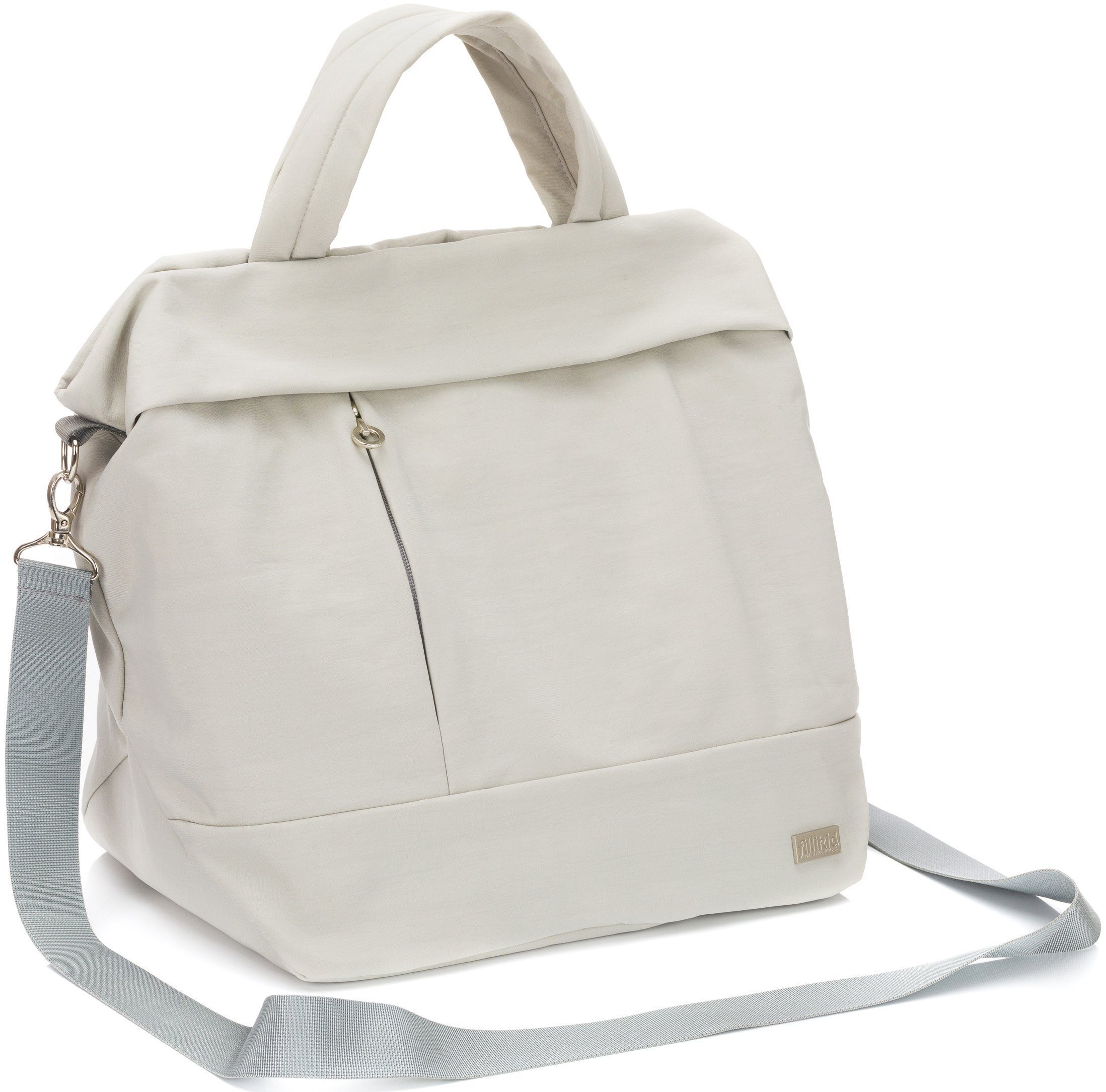 Fillikid Wickeltasche Palma, grau, mit Thermotasche und Wickelunterlage