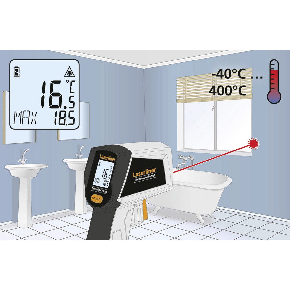 LASERLINER Infrarot-Thermometer Laserliner ThermoSpot Pocket Infrarot-Thermometer