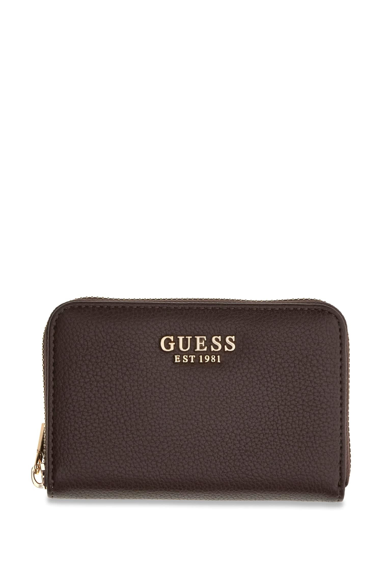 Guess Geldbörse MELODY SLG MEDIUM ZIP AROUND, Damen Geldbeutel, Portemonnaie mit GUESS-Label