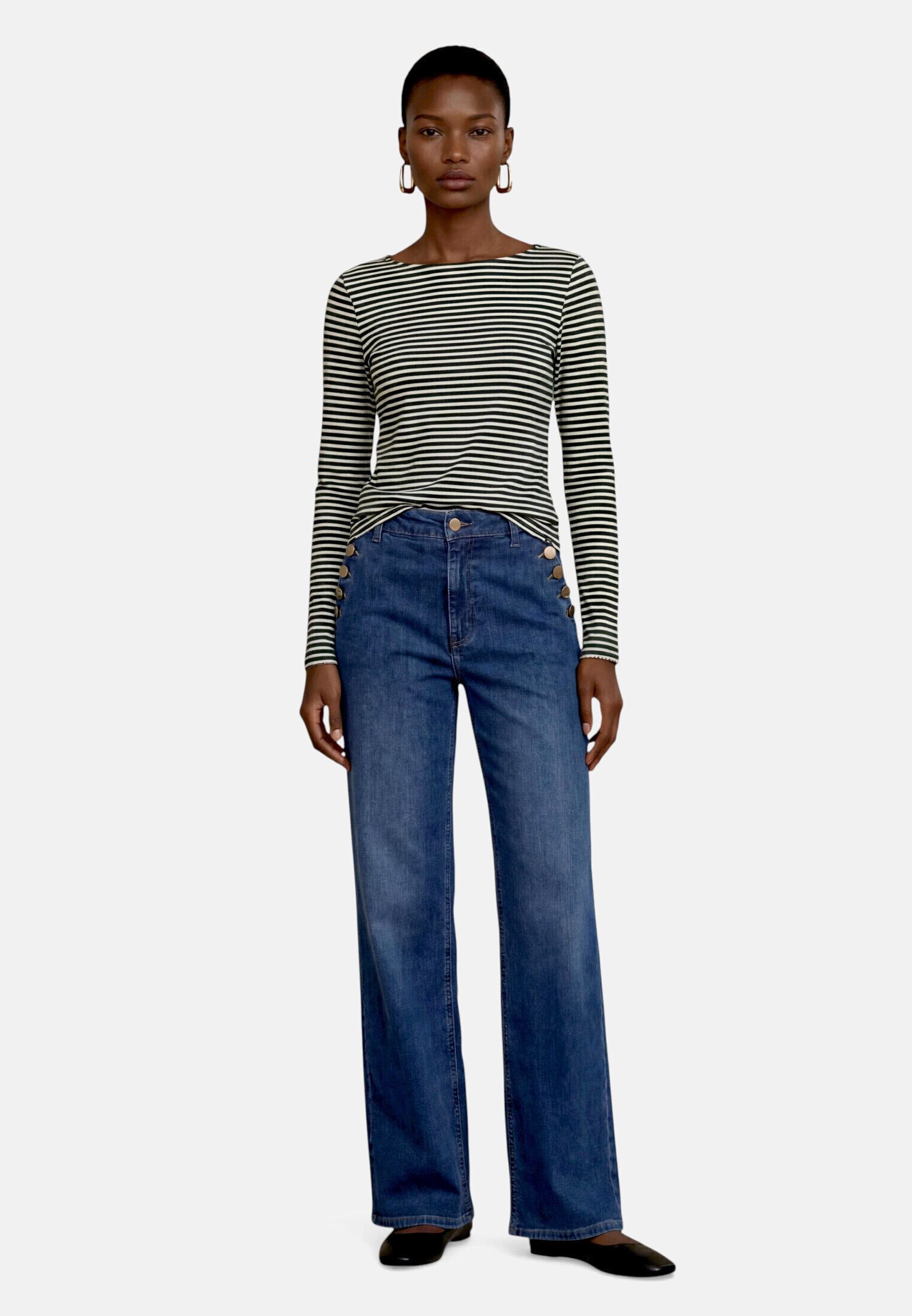 Zero Kurzarmshirt Damen Shirt mit U-Boot-Ausschnitt (1-tlg) Material