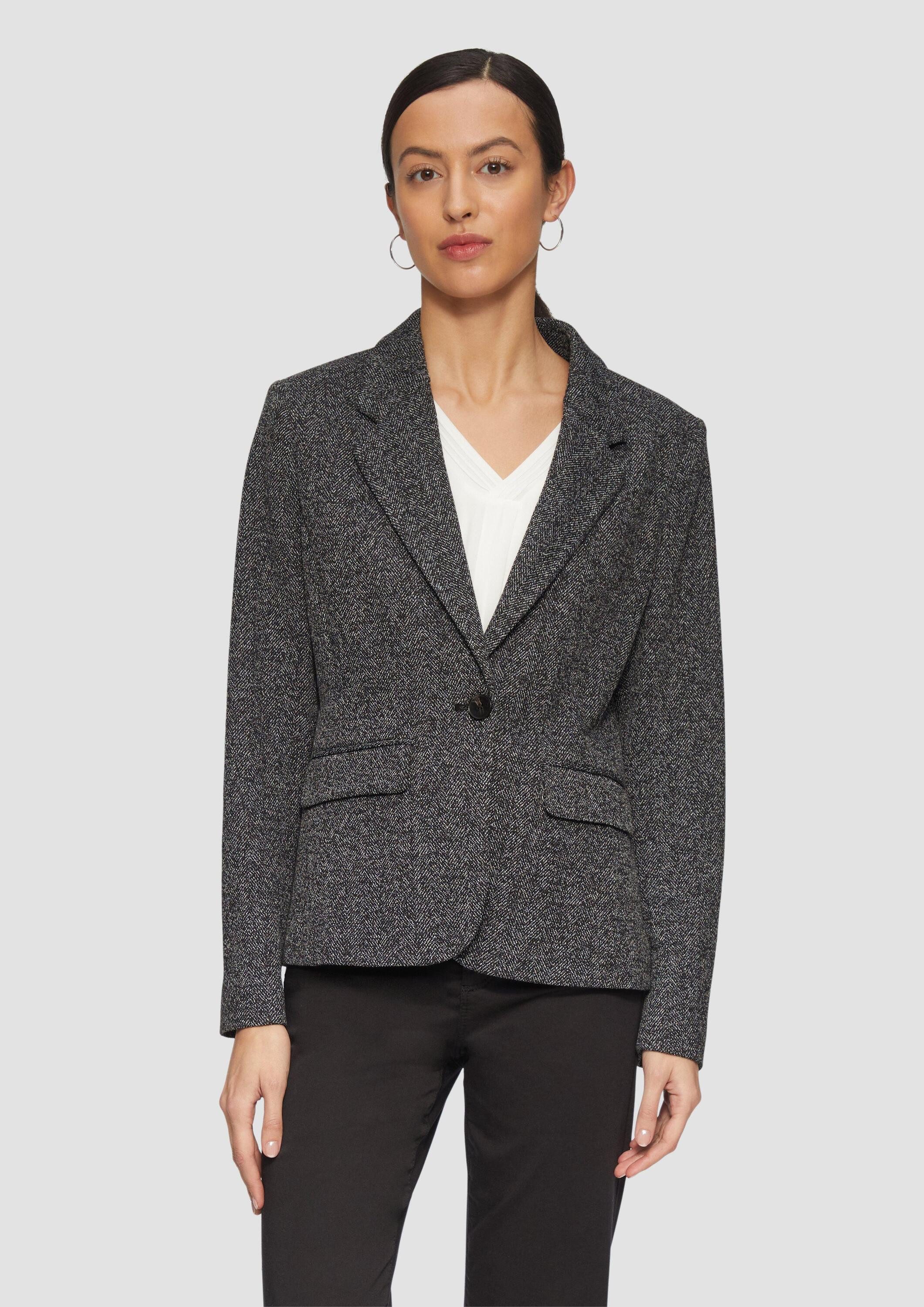 s.Oliver Jackenblazer Indoor-Blazer Schmal geschnittener Blazer aus Interlo günstig online kaufen