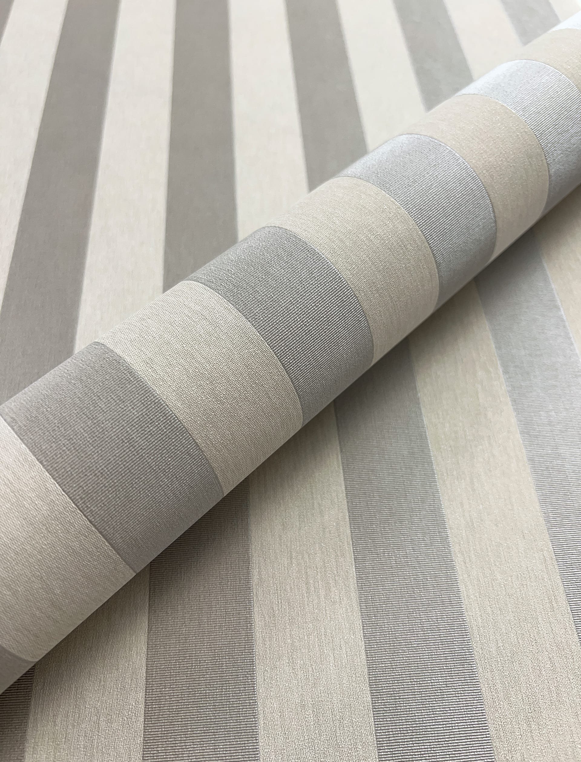Newroom Vliestapete, Taupe Tapete Modern Streifen günstig online kaufen