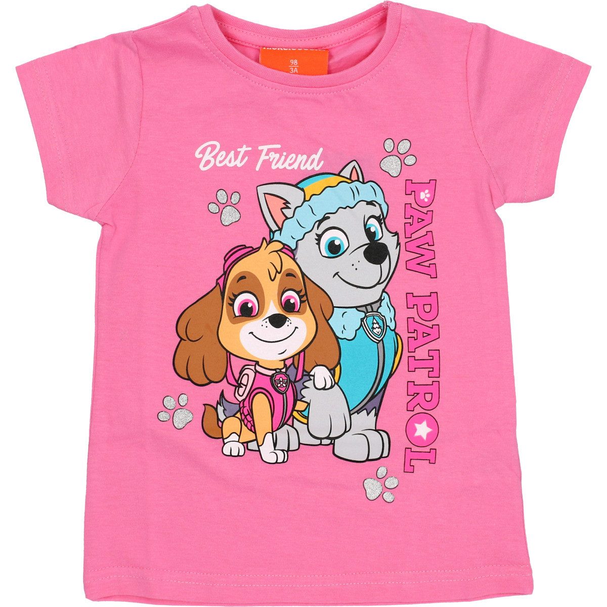 PAW PATROL T-Shirt Skye & Everest Mädchen (1-tlg) Shirt, Oberteil, Leibchen, Funktionsshirt, Shortsleeve Shirt