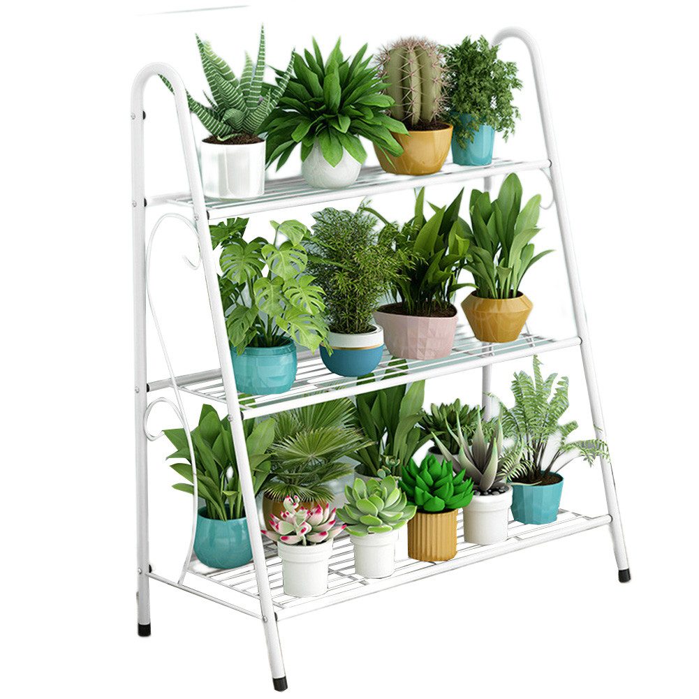GarveeMore Blumenständer 3 Etagen Pflanzenständer,mit Rutschfesten Füßen,Ve günstig online kaufen