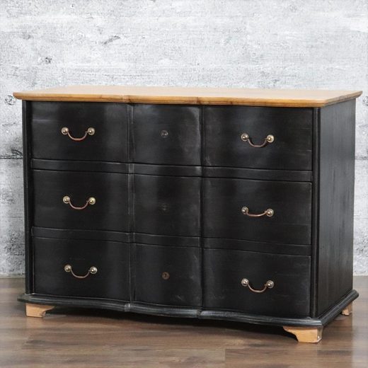 baario Kommode »Kommode AIGU schwarz«, massiv Mangoholz