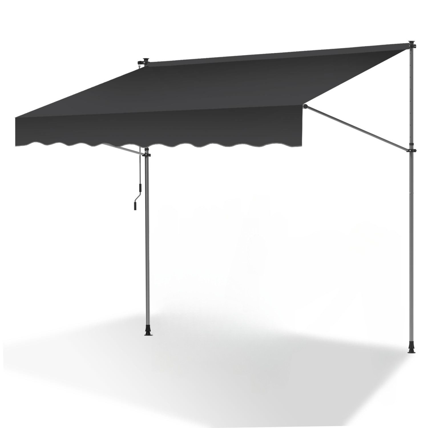 Clanmacy Klemmmarkise Klemmmarkise 350cm Balkonmarkise Markise günstig online kaufen
