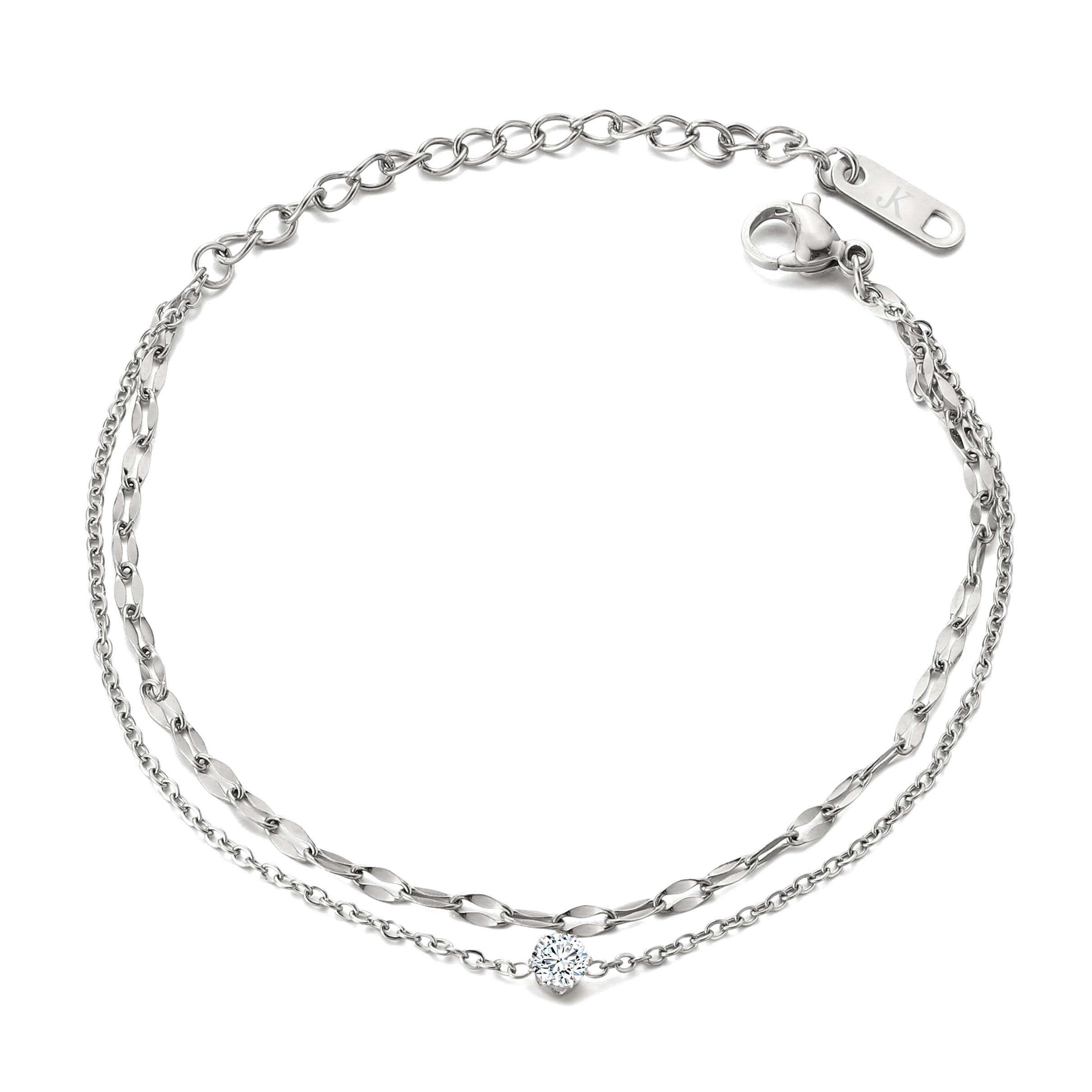 Kim Johanson Fußkette Giulia (1-tlg), aus Edelstahl, hypoallergen, verstell günstig online kaufen