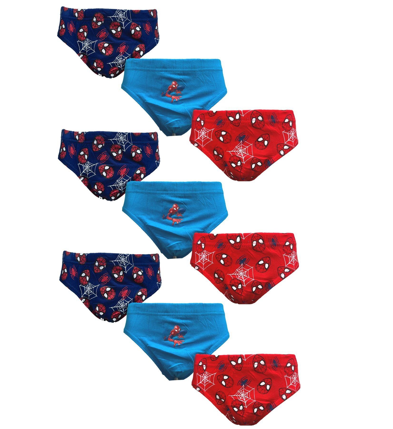 Slip 9x Jungen Unterhosen SPIDER-MAN Set Slips Schlüpfer 98 104 110 116 128