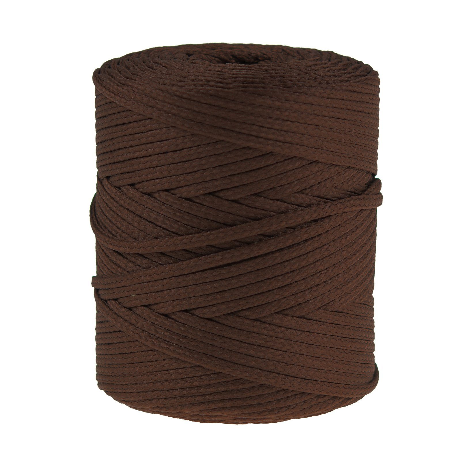 maDDma 100m Polyester-Schnur Kordel 4mm Seil, dunkelbraun