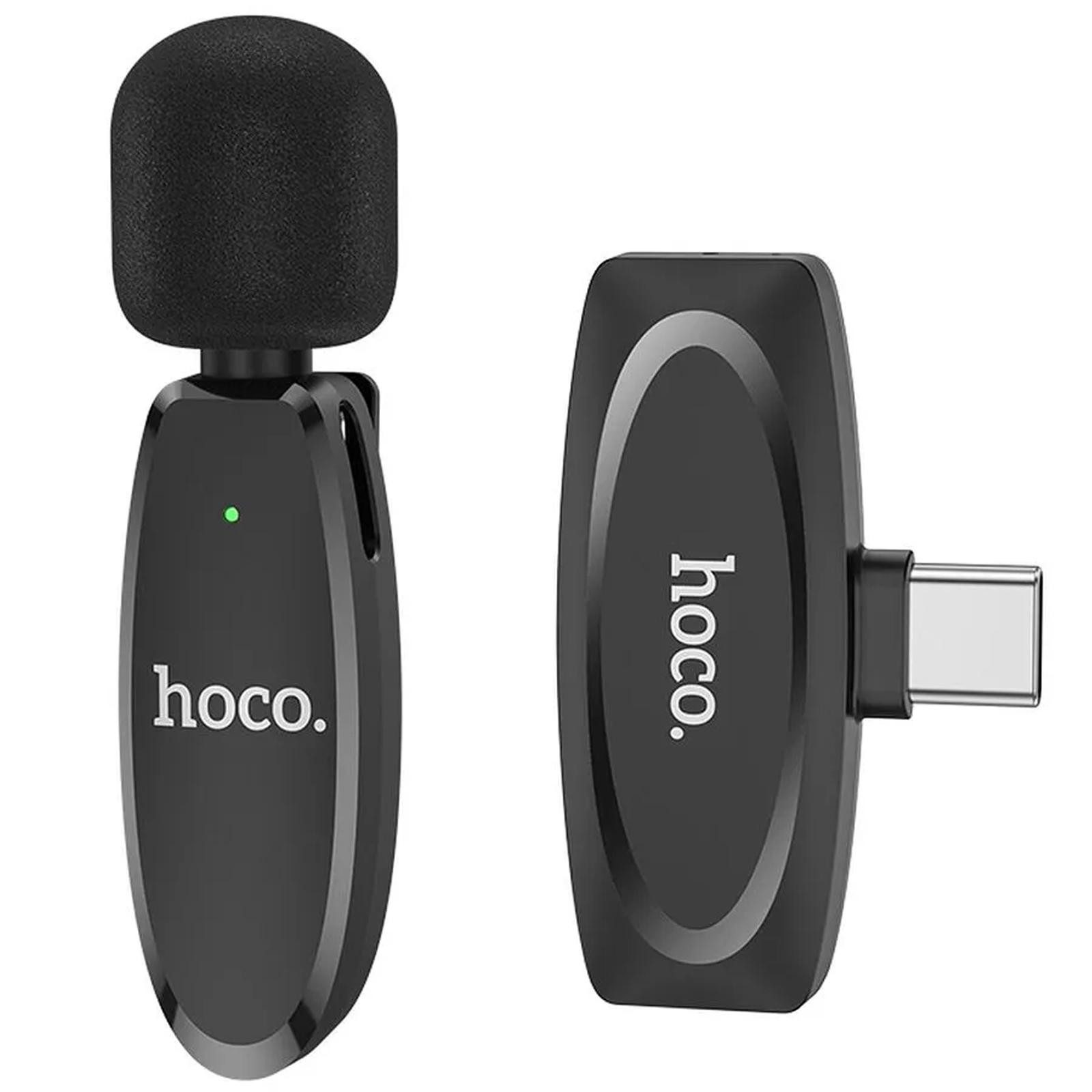 hoco. Mikrofon Hoco L15 Crystal USB C Mikrofon kabellos (2-tlg), Lavalier Mikrofon Set USB C für Video Aufnahme Streaming Interview