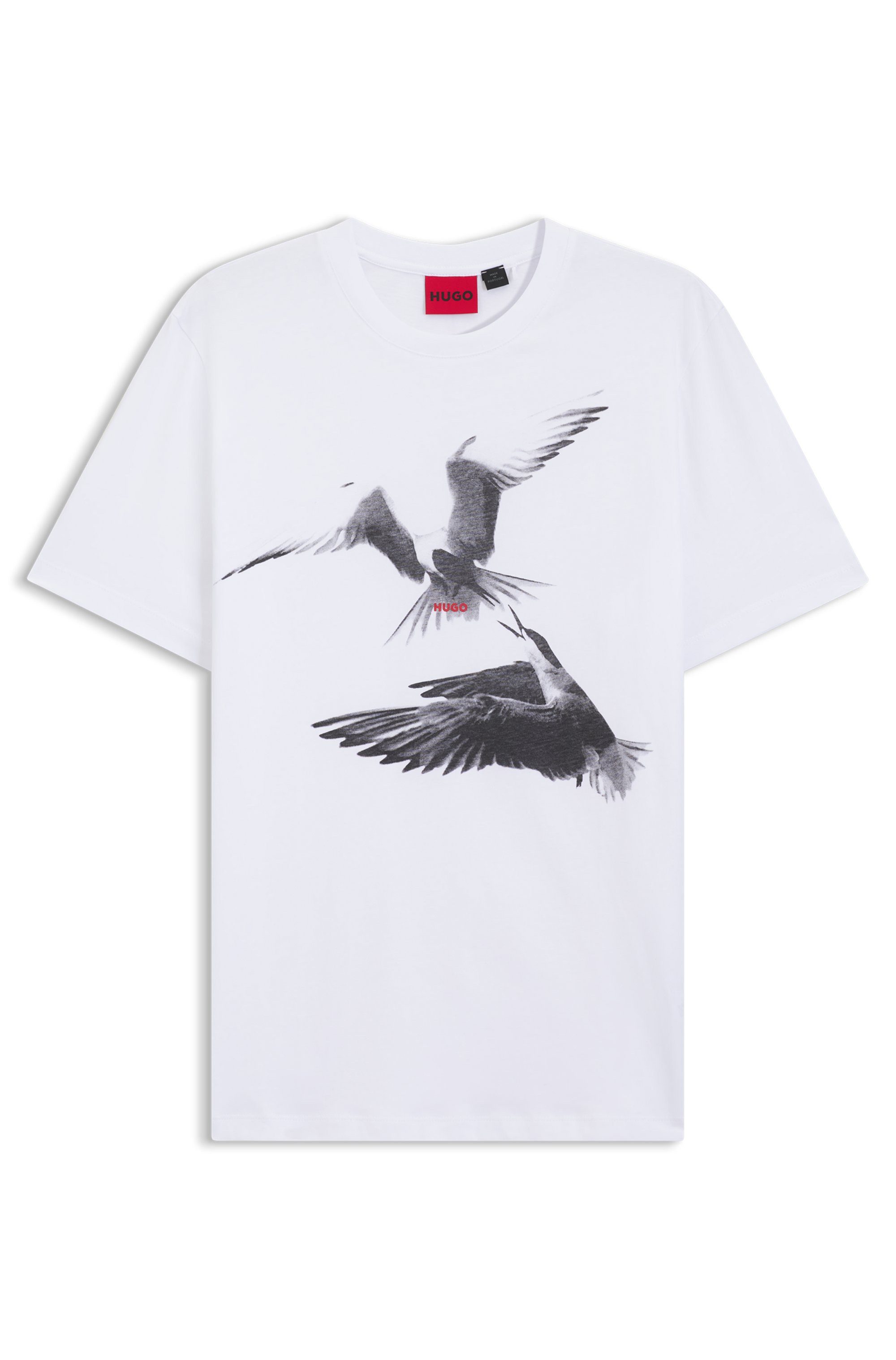 HUGO T-Shirt Dirunn Reine Baumwolle, Rundhalsausschnitt, Regular Fit – Bild 4 von 5