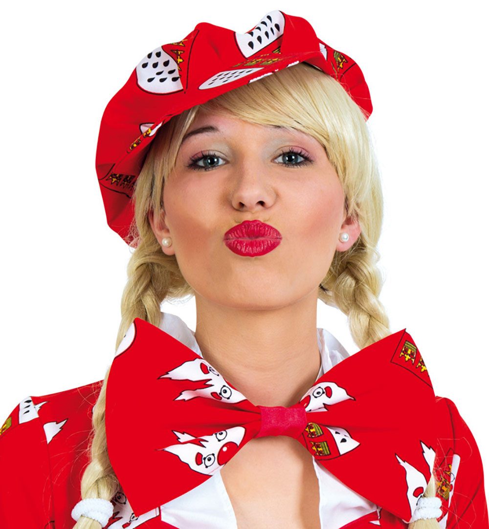 Fries Kostüm Mütze Kölle Alaaf Köln Karneval Fasching Universal Passend Rot Weiß