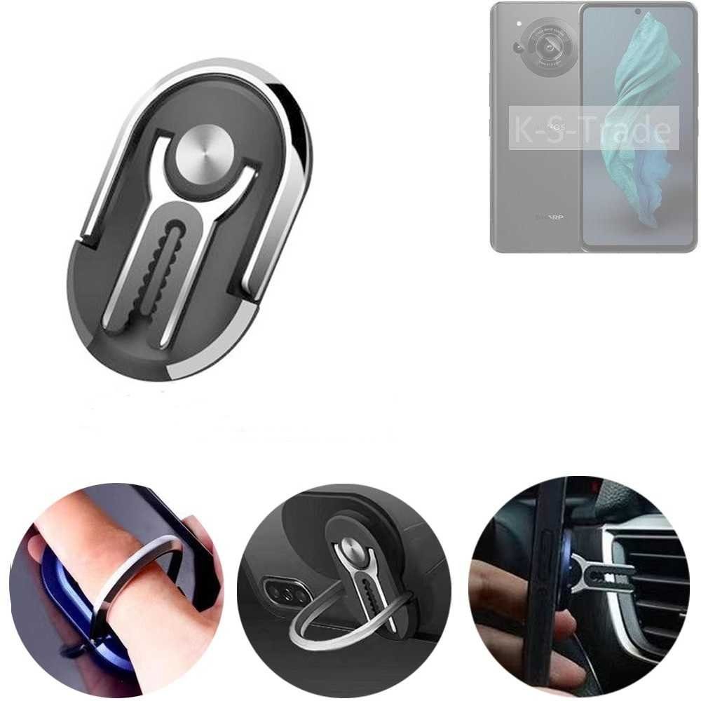 K-S-Trade für Sharp Aquos R7s Smartphone-Halterung, (3in1 Smartphone-Ring  Handy-Ring Fingerhalterung Handyring)