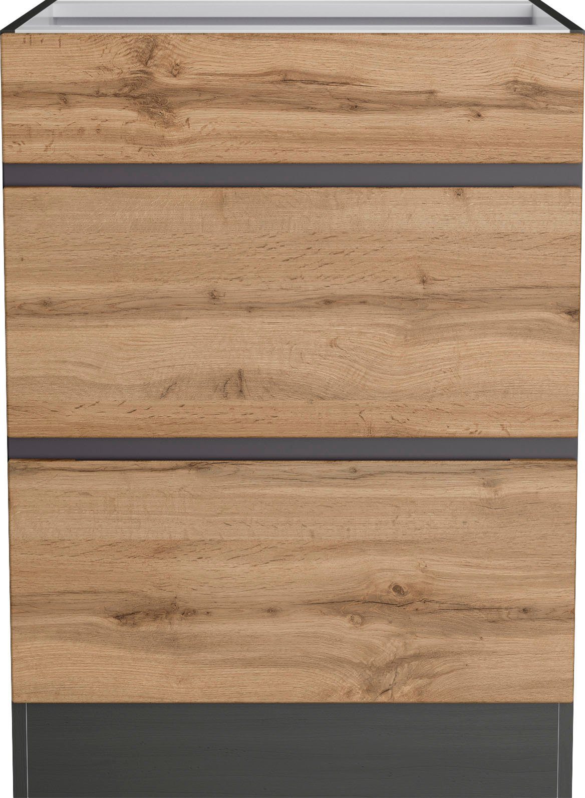 KOCHSTATION Unterschrank KS-Riesa Breite 60 cm, MDF-Fronten