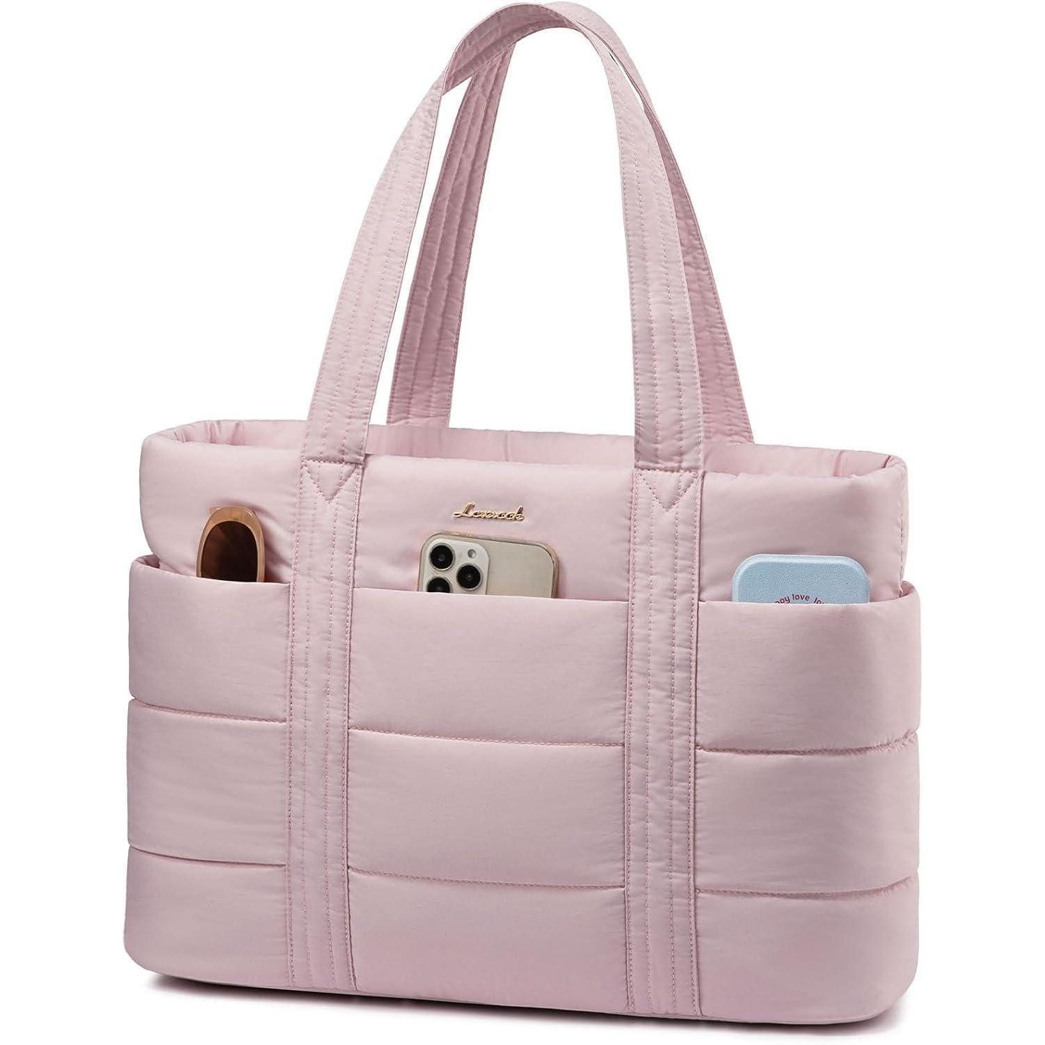 LuxusKollektion Laptoptasche Laptoptasche Damen Aktentasche Schultertasche Shopper 15.6 Zoll Rosa