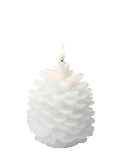 Spetebo LED-Kerze LED Weihnachts Motiv Kerze Tannenzapfen mit Timer (Packung, 1-tlg., mit Flacker-Effekt), Batterie betrieben mit Timer Funktion