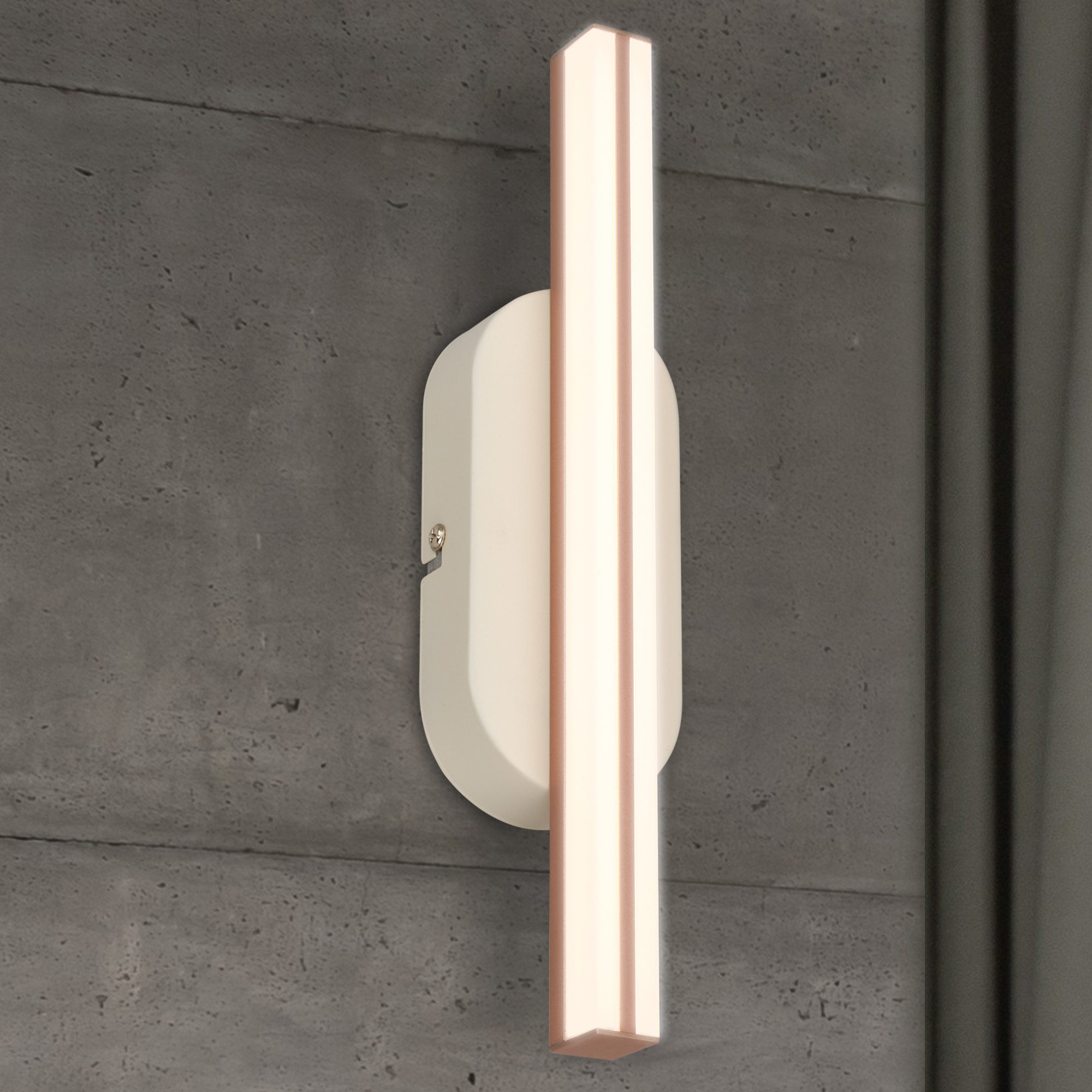 Briloner Leuchten LED Wandleuchte Design 7W, 600lm, warmweiß 3000K, moderne Wandlampe, LED fest integriert, Warmweiß, 7x30x5,5 cm, Wohnzimmer, Flur, Schlafzimmer