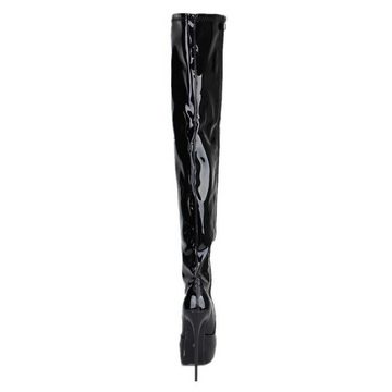 Erogance Erogance Stretchlack Overknee Stiefel E3000 Größe 36 High-Heel-Stiefelette vegan