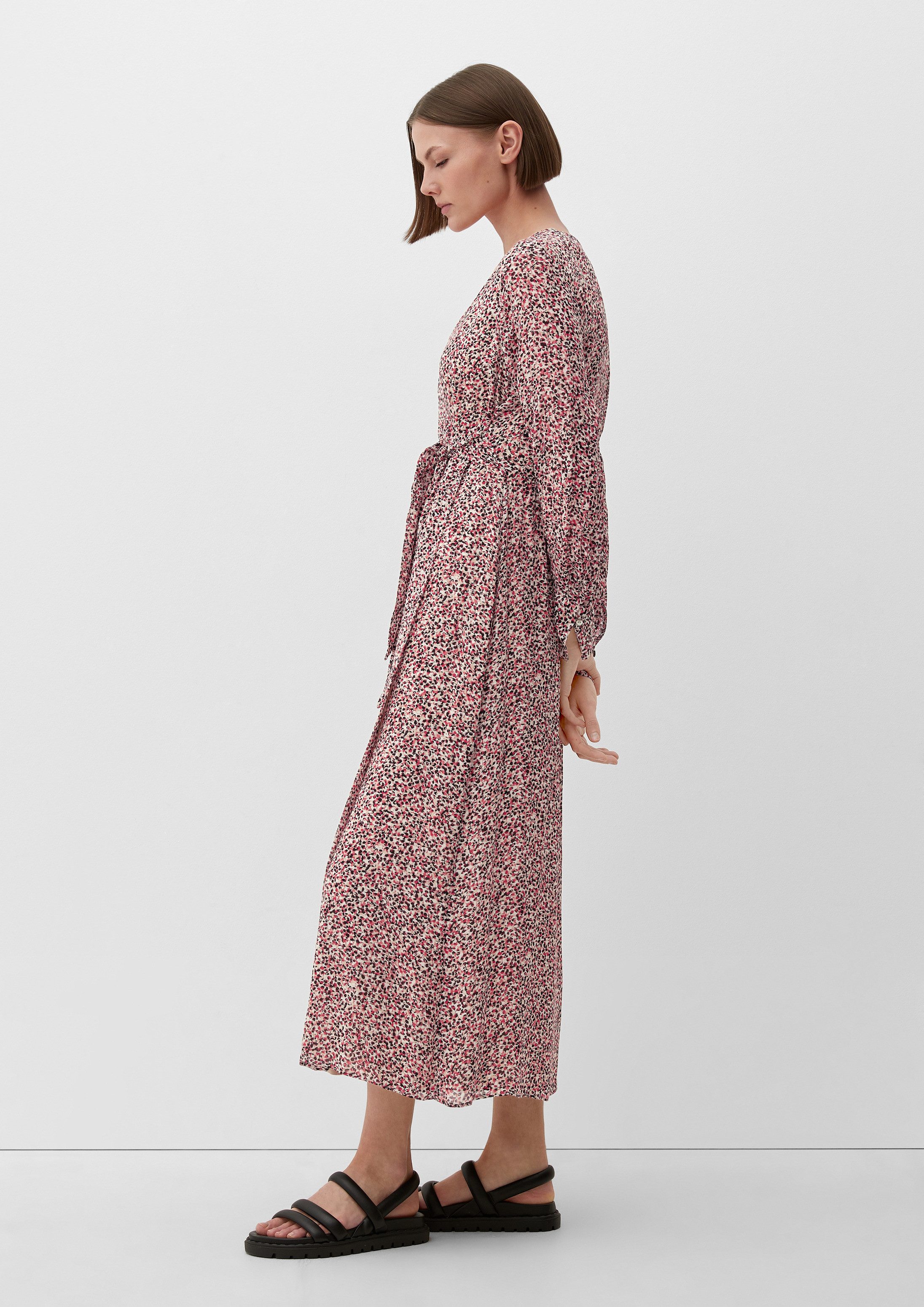 s.Oliver Maxikleid Kleid Kleid in Wickeloptik