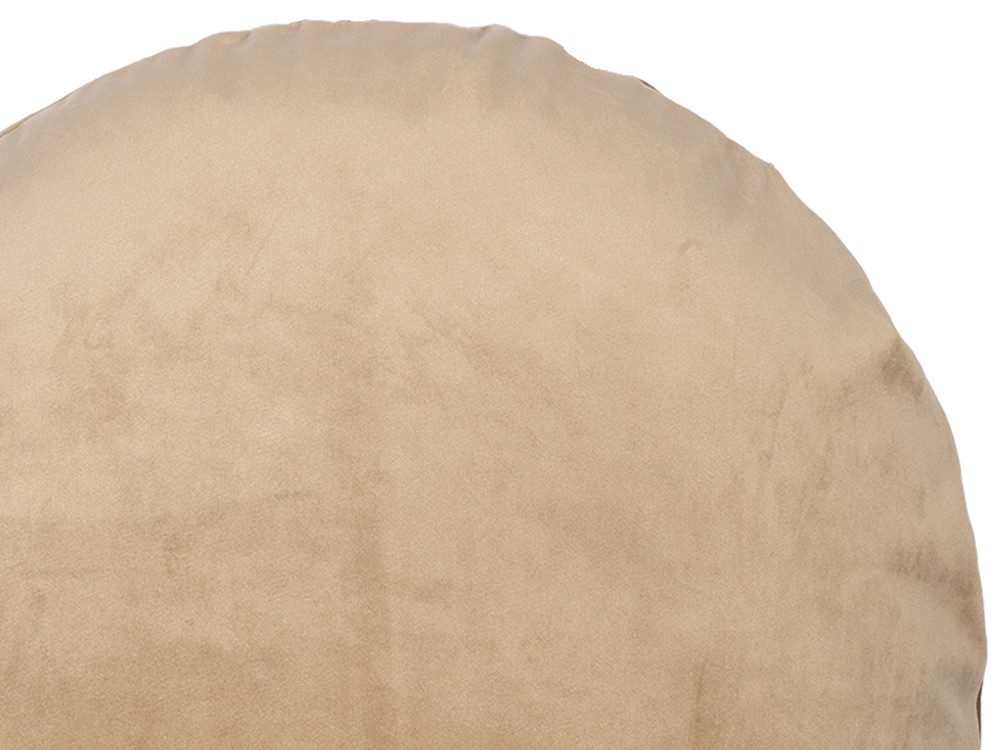beties Kissenbezug Samt&Sonders, (1 Stück), Kissenhülle rund ca. 40 cm Samtkissen warm & weich Braun-beige