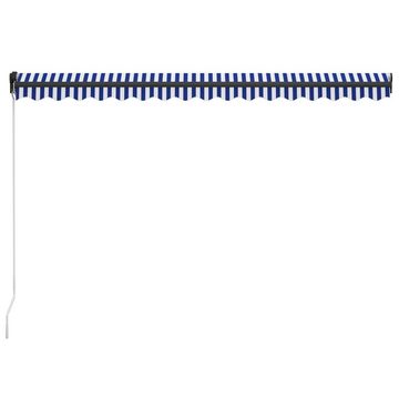 furnicato Markise Einziehbare Handbetrieben 400×300 cm Blau und Weiß