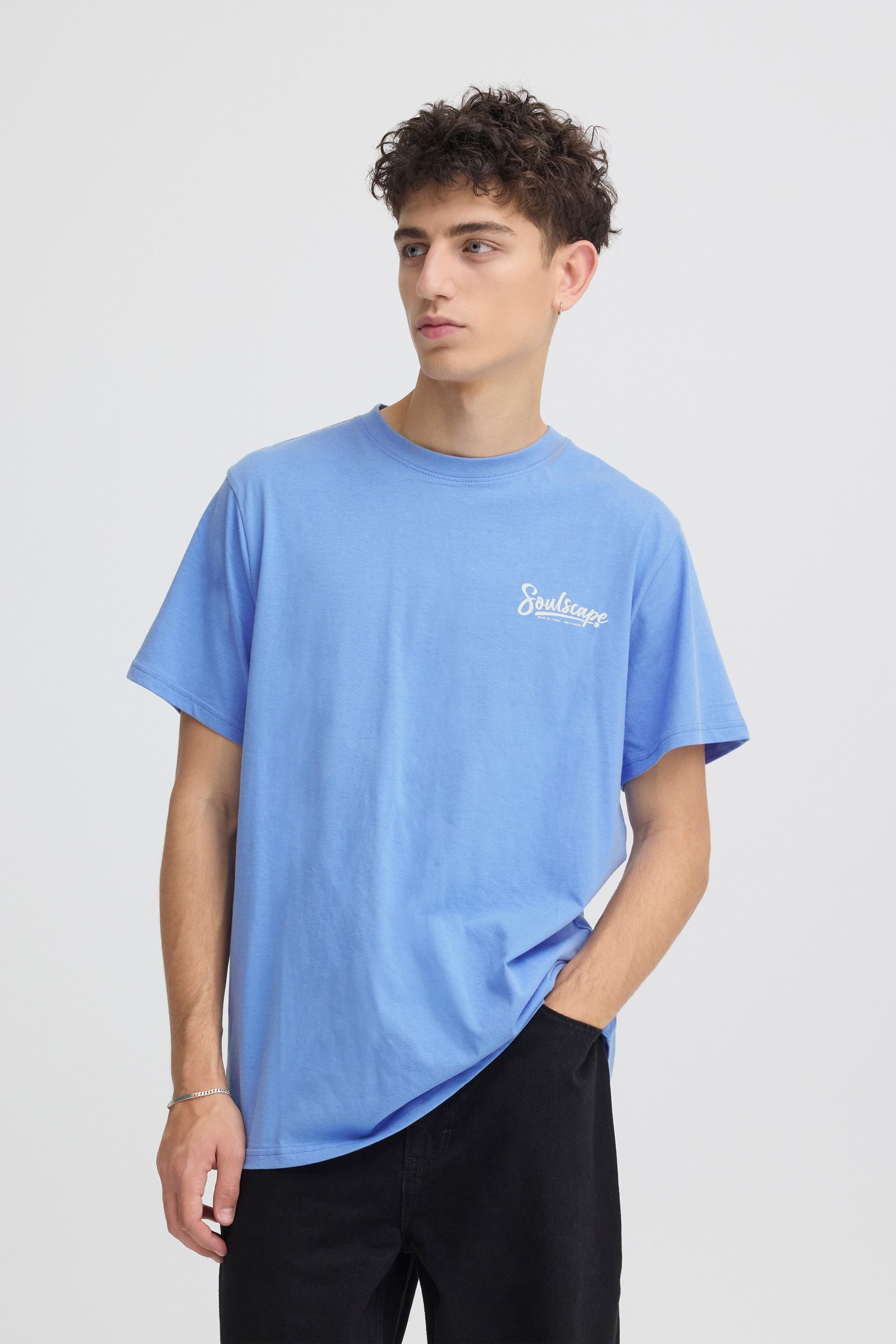 !Solid Rundhalsshirt SDTyrese Klassisches T-Shirt mit Backprint