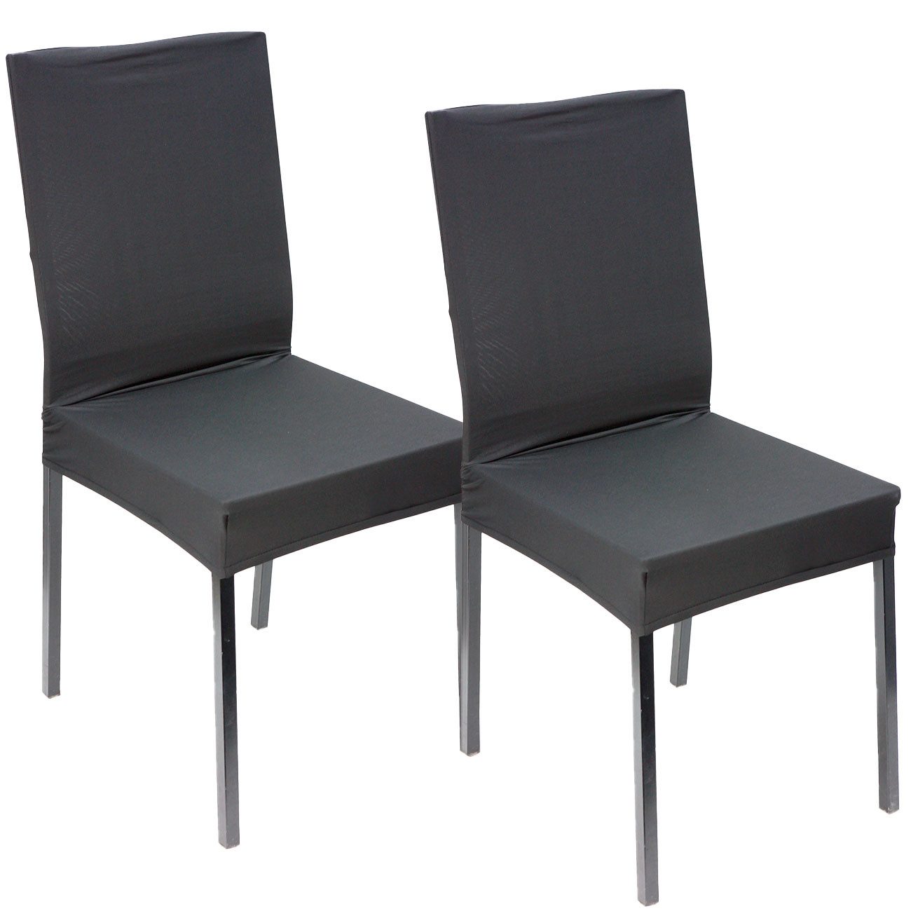 Casativo Stuhlhusse Edler Stuhlbezug, schwarz, Stretch mit Lehnenbezug, waschbar bis 40°C, Gewicht Bezug 160 g