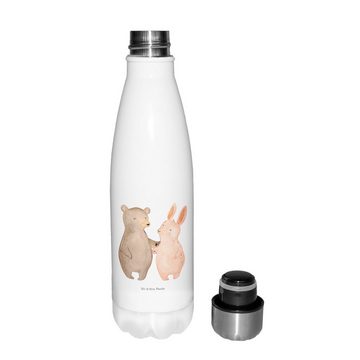 Mr. & Mrs. Panda Thermoflasche Bär und Hase Umarmen - Weiß - Geschenk, best friends, Thermoflasche, Einzigartige Geschenkidee