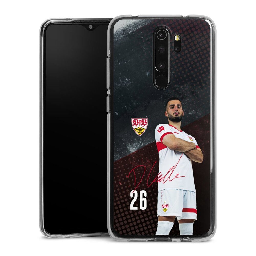 DeinDesign Handyhülle VfB Stuttgart Deniz Undav Offizielles Lizenzprodukt Deniz Undav 24/25, Xiaomi Redmi Note 8 Pro Silikon Hülle Bumper Case Handy Schutzhülle