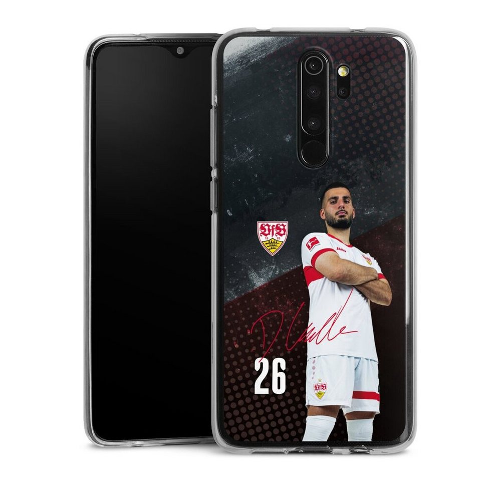 DeinDesign Handyhülle VfB Stuttgart Deniz Undav Offizielles Lizenzprodukt Deniz Undav 24/25, Xiaomi Redmi Note 8 Pro Silikon Hülle Bumper Case Handy Schutzhülle