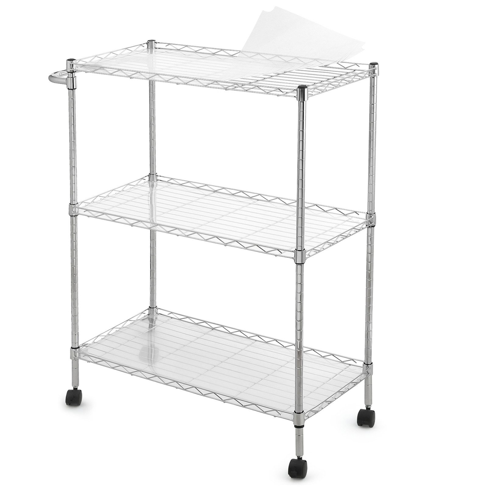 GarveeMore Servierwagen Küchenwagen Gemüseregal Rollwagen 75x35x90cm