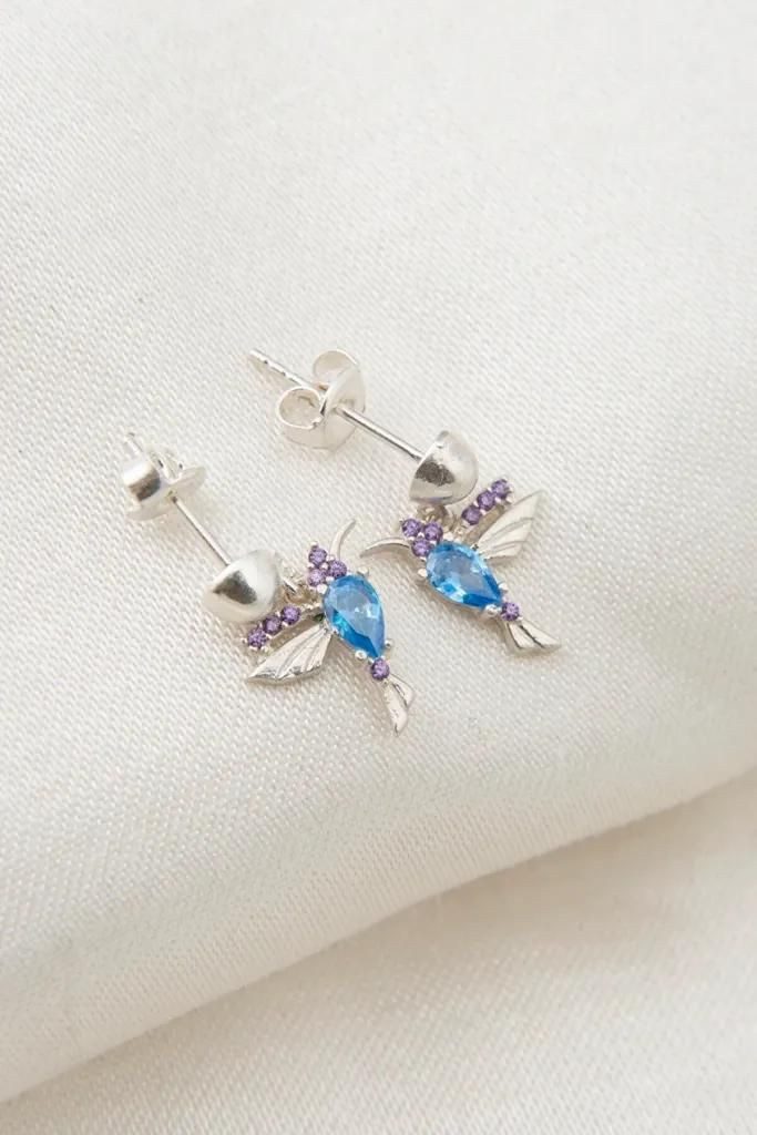 Einzelstück Paar Ohrstecker Ohrstecker PARADISE BIRD Silber günstig online kaufen