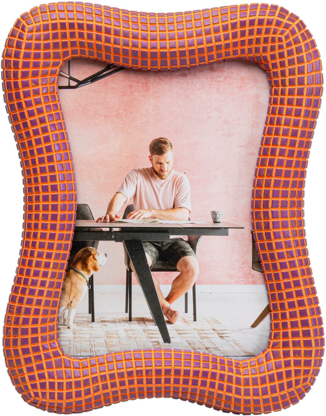 Kare Design Einzelrahmen Bilderrahmen Wavy Orange 18x23cm günstig online kaufen