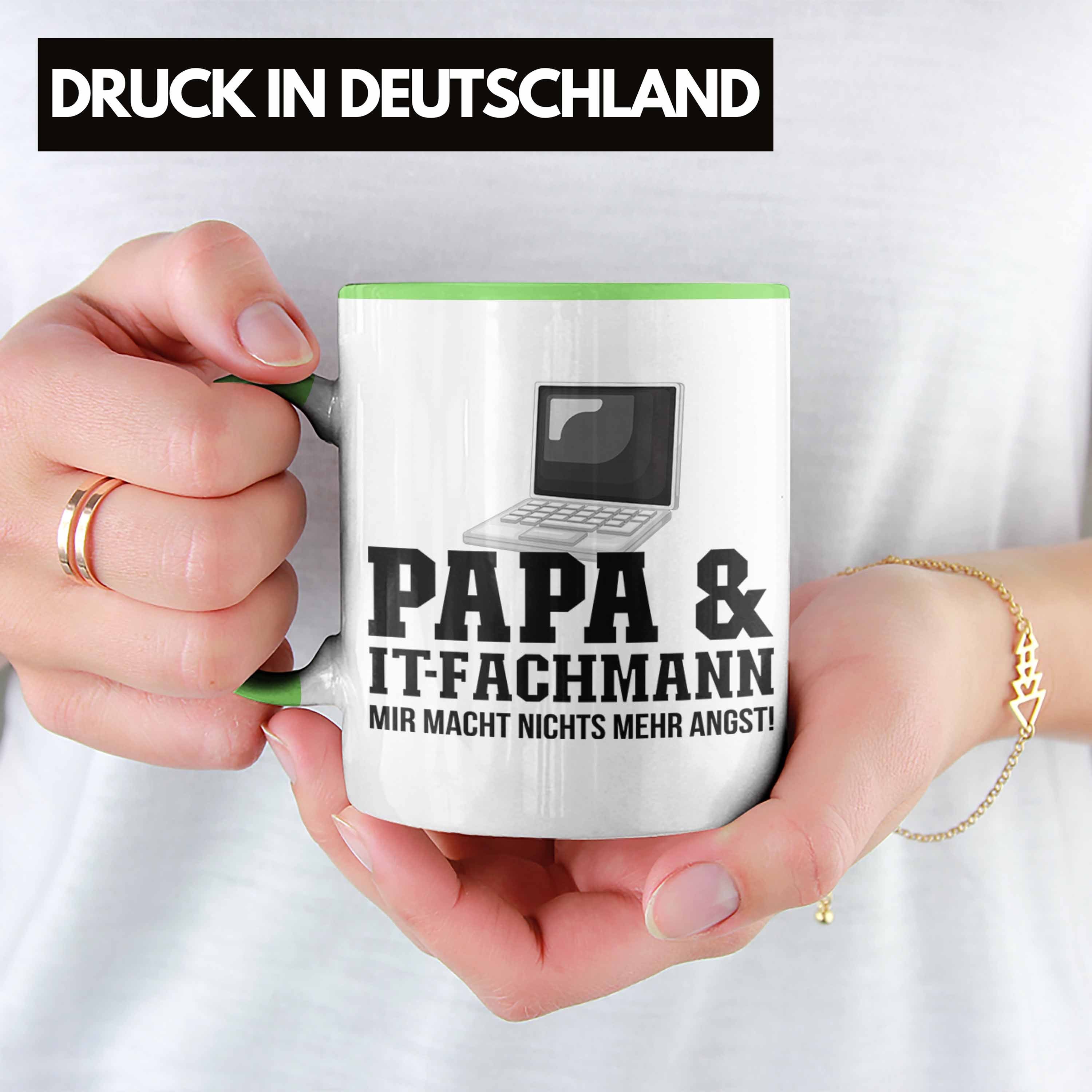Vater - Trendation Tasse und für Geschenkidee IT Tasse Papa IT-Fachmann Trendation Grün Tech