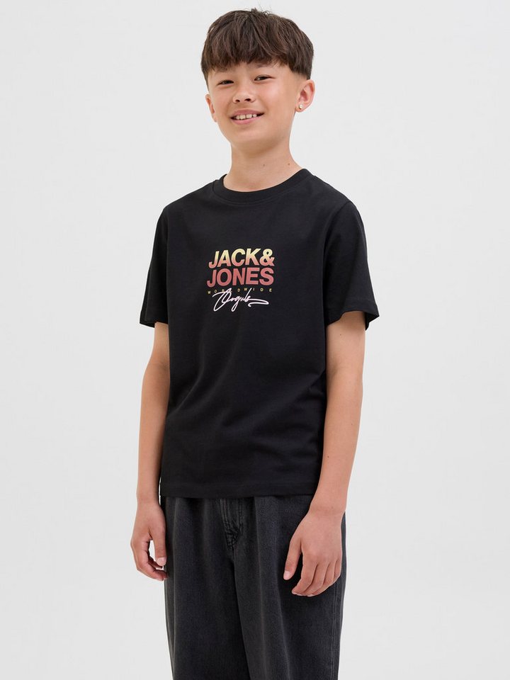 Jack & Jones Junior T-Shirt JORCANGGU mit Druck und angenehmem Tragegefühl bedruckt, modisch, regular fit, Single Jersey, Rundhals