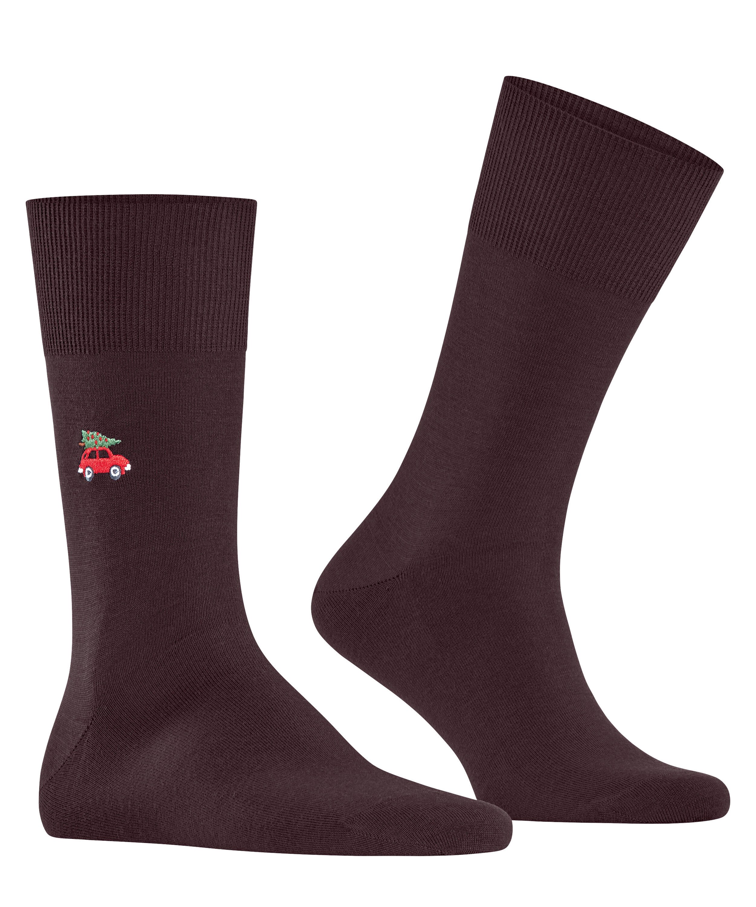 FALKE Socken Airport X-Mas Car Socken (1-Paar) mit weihnachtlichem Stickmotiv