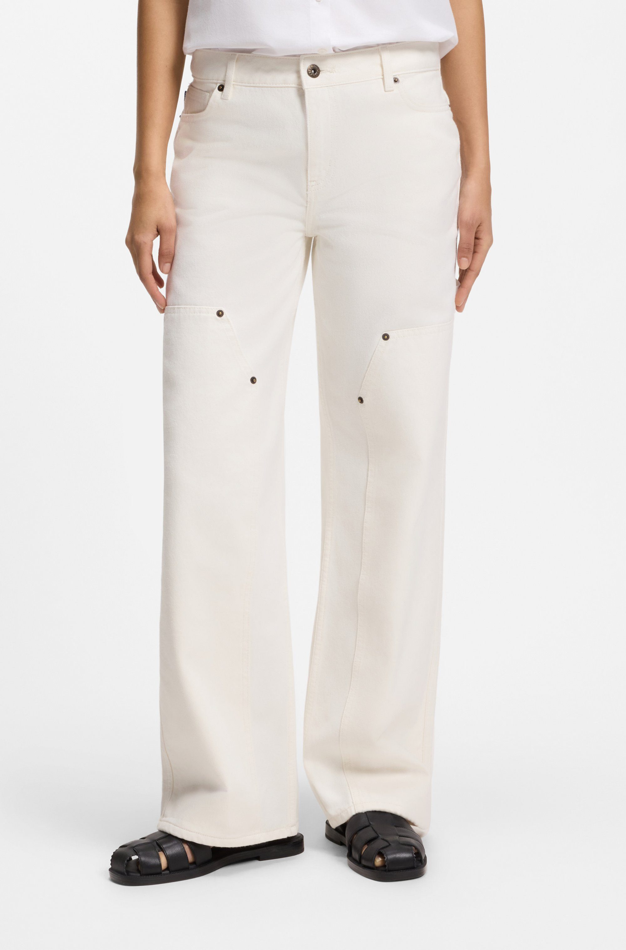 HUGO Blue Weite Jeans Gamala Mid Rise, Baggy