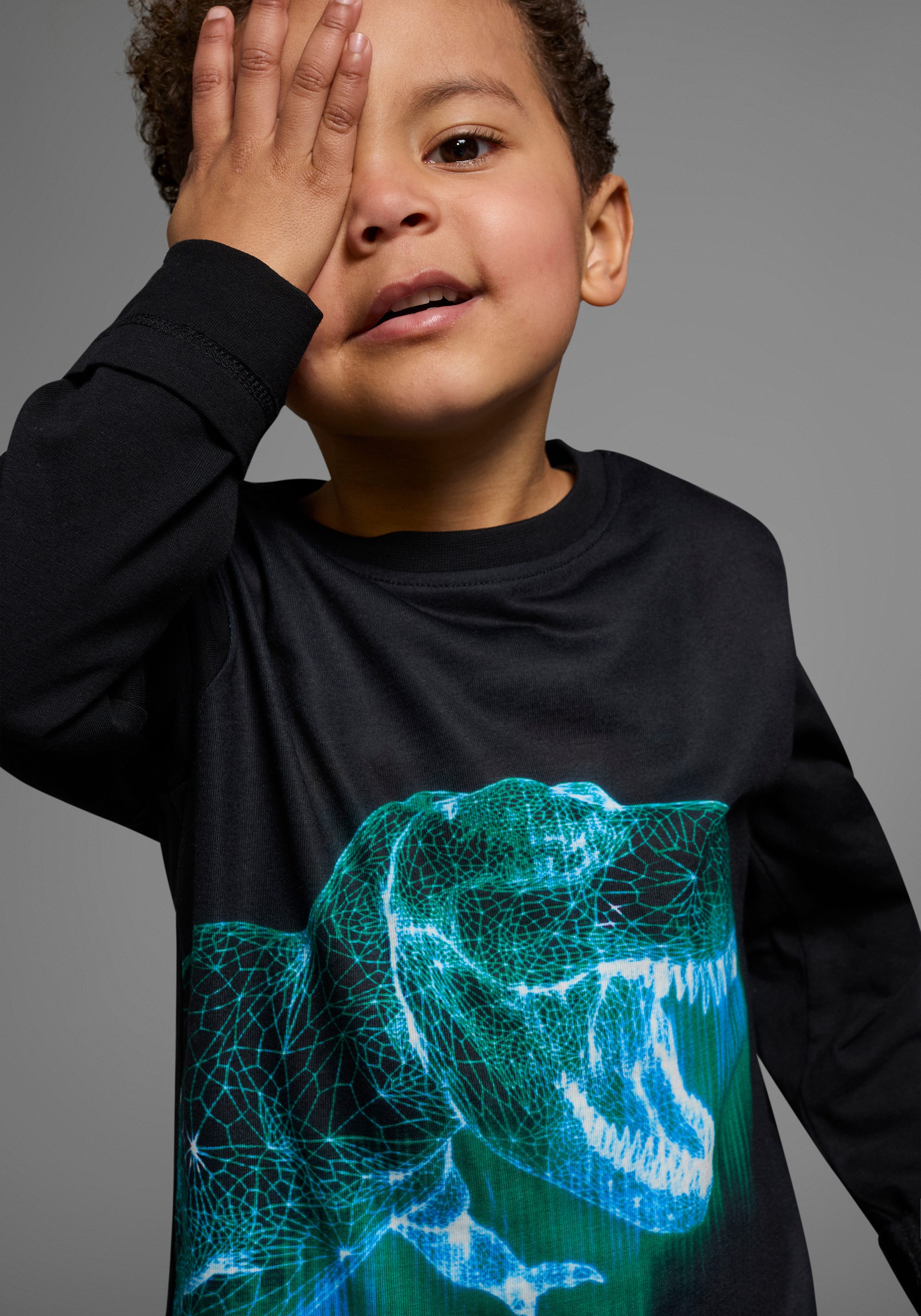 Langarmshirt GREEN DINO