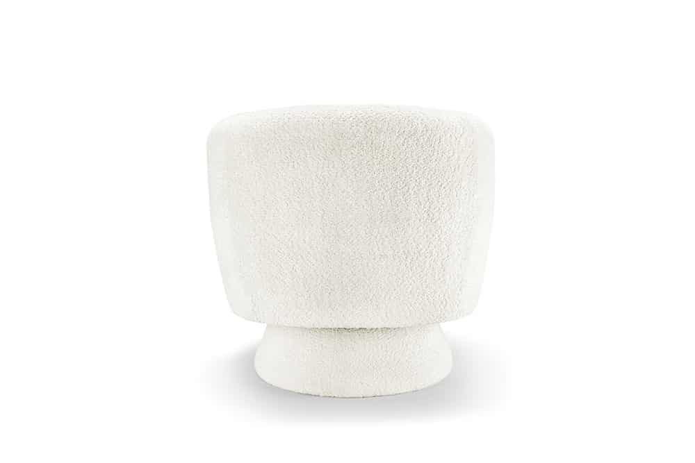 riess-ambiente Drehsessel BOSSA NOVA weiß - Bouclé, Rundumbezug, 360° drehbar, fertig montiert (Einzelartikel, 1-St), Retro Sitz im Scandinavian Design - ideal  – Bild 5 von 5