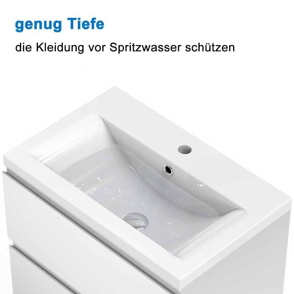 duschspa Einbauwaschbecken Keramikbecken Becken, mit Überlauf, günstig online kaufen