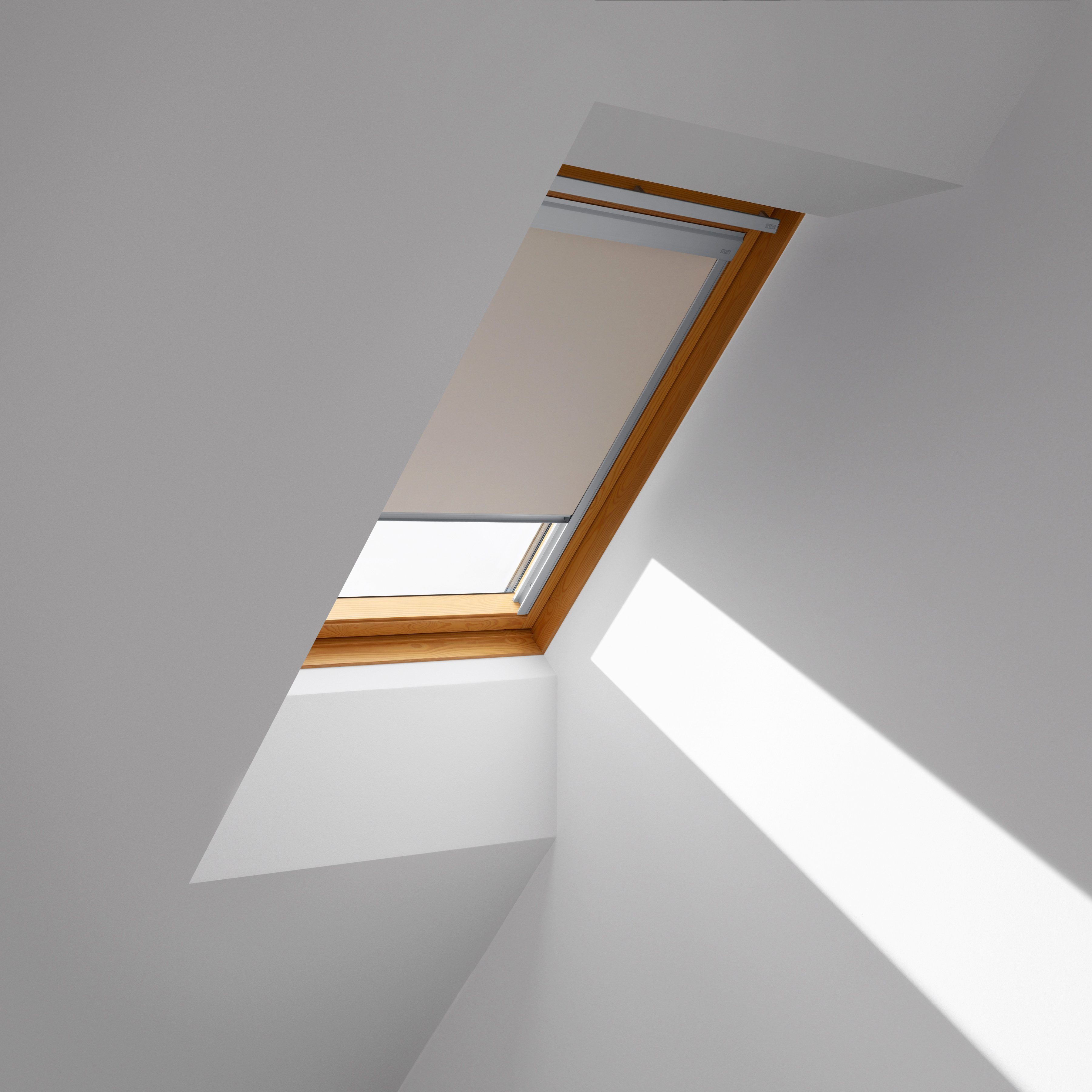Verdunklungsrollo DBL M06 4230, VELUX, verdunkelnd, ohne Bohren, in Führungsschienen, VELUX »Pick & Click!«, alufarbene Führungsschienen & Griffleiste