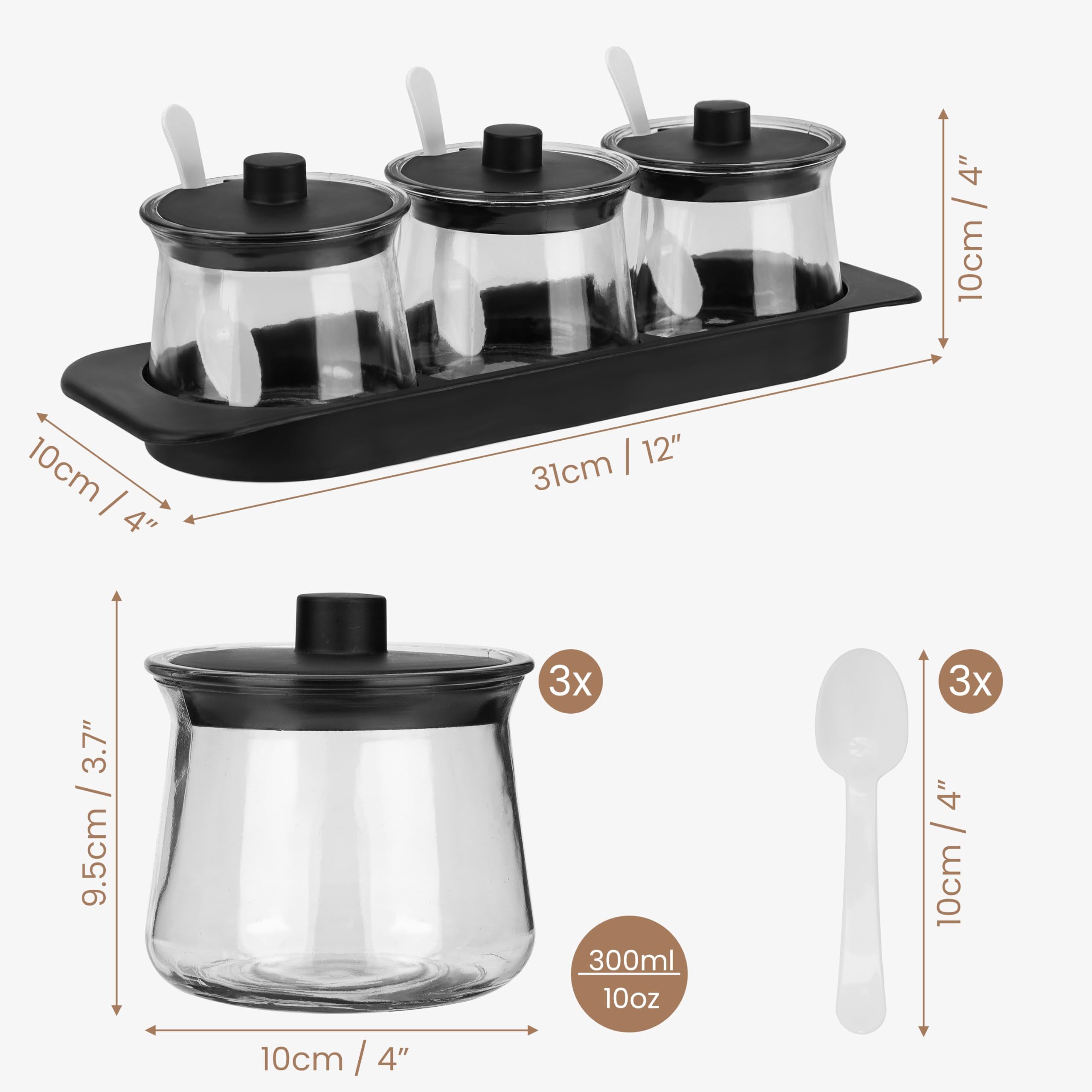 Belle Vous Gewürzbehälter Belle Vous 4er Set Gewürzgläser mit Tablett - Gew günstig online kaufen