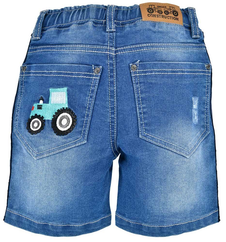 - Schlupfhose Bermudas für Blau 33128, BONDI Elastisch Jungen Kurze Hose - Kinder Jungen "Traktor"