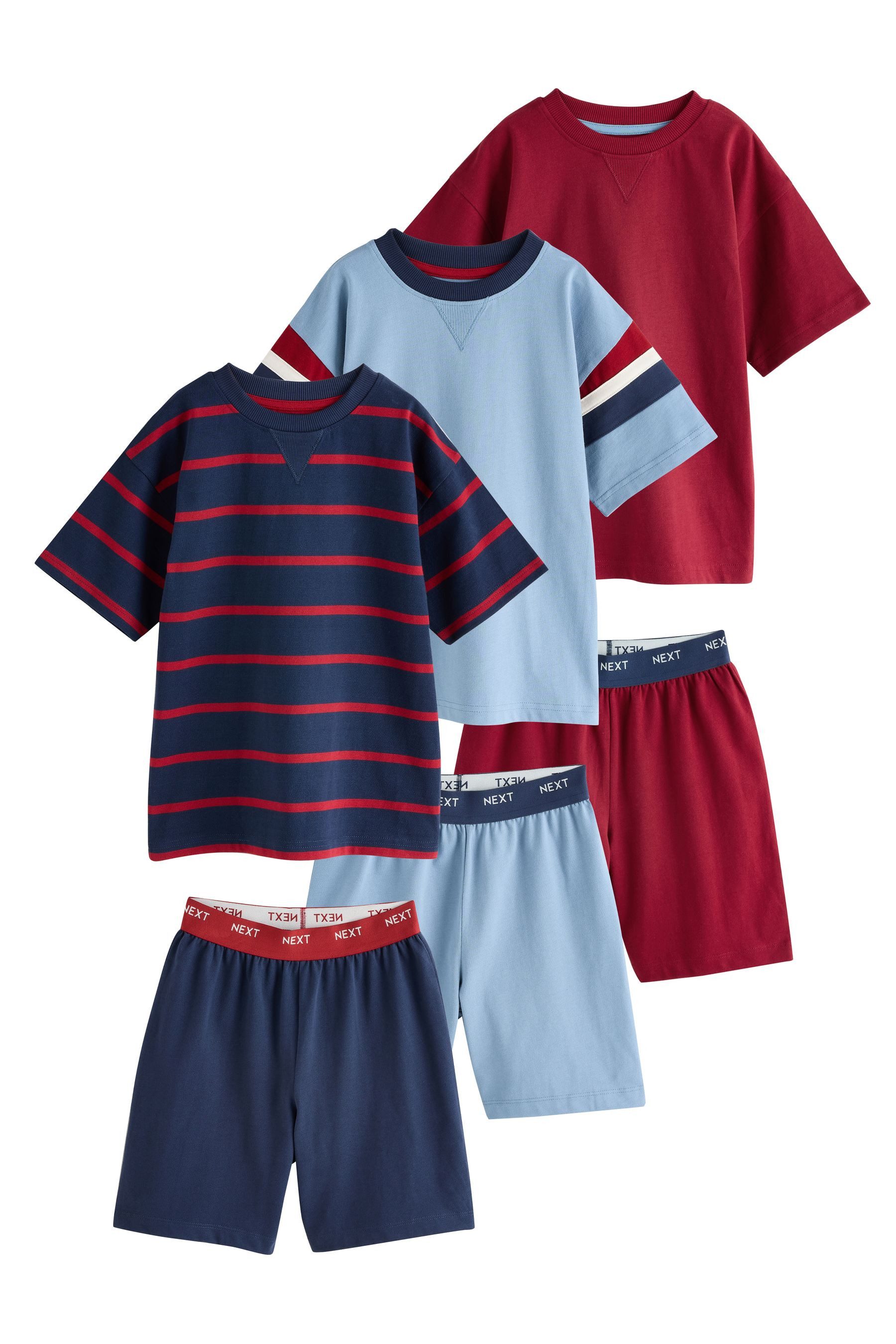 Next Pyjama Kurze Schlafanzüge, 3er-Pack (6 tlg)